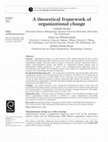 Research paper thumbnail of A theoretical framework of organizational change