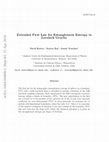 Research paper thumbnail of Extended First Law for Entanglement Entropy in Lovelock Gravity