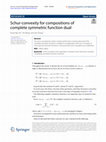 Research paper thumbnail of Schur-convexity for compositions of complete symmetric function dual