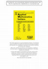 Research paper thumbnail of Applied Mathematics Letters