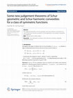 Research paper thumbnail of Some new judgement theorems of Schur geometric and Schur harmonic convexities for a class of symmetric functions