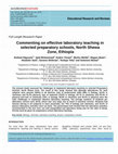 Research paper thumbnail of Commenting on effective laboratory teaching in selected preparatory schools, North Shewa Zone, Ethiopia