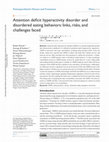 Research paper thumbnail of Attention deficit hyperactivity disorder and disordered eating behaviors: links, risks, and challenges faced