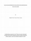 Research paper thumbnail of Analyse des Determinants des Exportations Beninoises de Noix D'Anacarde