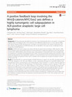 Research paper thumbnail of A positive feedback loop involving the Wnt/β-catenin/MYC/Sox2 axis defines a highly tumorigenic cell subpopulation in ALK-positive anaplastic large cell lymphoma