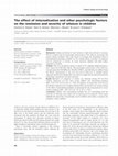 Research paper thumbnail of The effect of internalization and other psychological factors on the remission and severity of wheeze in children