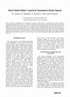 Research paper thumbnail of Burst mode dither control of automotive brake squeal