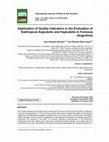 Research paper thumbnail of Application of Quality Indicators in the Evaluation of Subtropical Argiudolls and Hapludolls in Formosa (Argentina)