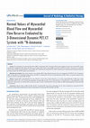 Research paper thumbnail of Normal Values of Myocardial Blood Flow and Myocardial Flow Reserve Evaluated by 3-Dimensional Dynamic PET/CT