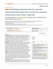 Research paper thumbnail of Breastfeeding assessment tools for at-risk and malnourished infants aged under 6 months old: a systematic review