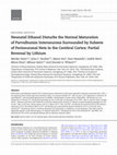 Research paper thumbnail of Neonatal Ethanol Disturbs the Normal Maturation of Parvalbumin Interneurons Surrounded by Subsets of Perineuronal Nets in the Cerebral Cortex: Partial Reversal by Lithium