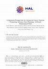 Research paper thumbnail of A Question Prompt List for Advanced Cancer Patients Promoting Advance Care Planning: A French Randomized Trial