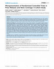 Research paper thumbnail of Misrepresentation of Randomized Controlled Trials in Press Releases and News Coverage: A Cohort Study