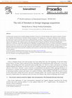 Research paper thumbnail of The Role of Literature in Foreign Language Acquisition