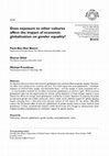 Research paper thumbnail of Does exposure to other cultures affect the impact of economic globalization on gender equality?