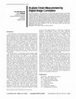 Research paper thumbnail of In-plane strain measurement by digital image correlation