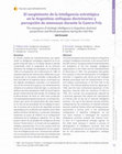 Research paper thumbnail of El surgimiento de la inteligencia estratégica en la Argentina: enfoques doctrinarios y percepción de amenazas durante la Guerra Fría