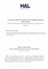 Research paper thumbnail of A generic analytical solution for modelling pumping tests in wells