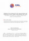 Research paper thumbnail of Definition of new indicators for the characterization and classification of karst aquifers using discharge time series