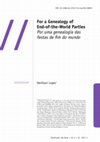 Research paper thumbnail of For a Geneaology of end-of-the-world parties