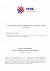 Research paper thumbnail of Les Français face aux inégalités et à la justice sociale