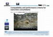 Research paper thumbnail of Compatibility and performance criteria for nano-lime consolidants