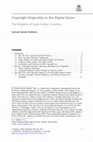 Research paper thumbnail of COPYRIGHT ORIGINALITY IN THE DIGITAL SPACE: THE KINGDOM OF SAUDI ARABIA'S