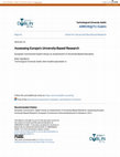 Research paper thumbnail of Assessing Europe\u27s University-Based Research