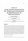 Research paper thumbnail of Laser Surface Processing for Tailoring of Properties by Optimization of Microstructure