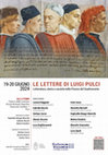 Research paper thumbnail of Convegno "Le lettere di Luigi Pulci" Pisa 19-20 giugno 2024