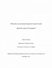 Research paper thumbnail of What Does Cross-National Empirical Research Reveal About The Causes of Corruption?