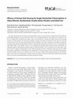 Research paper thumbnail of Efficacy of Korean Red Ginseng by Single Nucleotide Polymorphism in Obese Women: Randomized, Double-blind, Placebo-controlled Trial