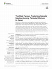 Research paper thumbnail of The Risk Factors Predicting Suicidal Ideation Among Perinatal Women in Japan