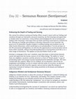 Research paper thumbnail of Day 32 -Sensuous Reason (Sentipensar