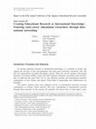 Research paper thumbnail of Creating Educational Research as International Knowledge: Fostering early-career educational researchers through international networking