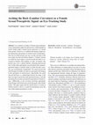 Research paper thumbnail of Arching the Back (Lumbar Curvature) as a Female Sexual Proceptivity Signal: an Eye-Tracking Study