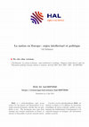 Research paper thumbnail of La nation en Europe : enjeu intellectuel et politique