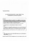 Research paper thumbnail of La sistematización como práctica formativa e investigativa