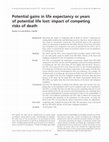 Research paper thumbnail of Potential gains in life expectancy or years of potential life lost: impact of competing risks of death