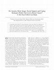 Research paper thumbnail of Do Anxiety, Body Image, Social Support and Coping Strategies Predict Survival in Breast Cancer? A Ten-Year Follow-Up Study