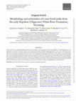 Research paper thumbnail of Morphology and systematics of a new fossil snake from the early Rupelian (Oligocene) White River Formation, Wyoming