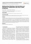 Research paper thumbnail of Mathematical Modeling of pH Variation as a Function of Temperature and Time in Kefir Production