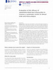 Research paper thumbnail of Evaluation of the efficacy of subantimicrobial dose doxycycline in rosacea: a systematic review of clinical trials and meta‐analysis