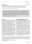 Research paper thumbnail of Immune interventions in COVID-19: a matter of time?