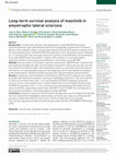 Research paper thumbnail of Long-term survival analysis of masitinib in amyotrophic lateral sclerosis