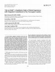 Research paper thumbnail of “Life on Hold”: A Qualitative Study of Patient Experiences with Outpatient Commitment in Two Norwegian Counties