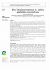 Research paper thumbnail of The Thailand national AI ethics guideline: an analysis