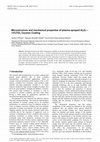 Research paper thumbnail of Microstructure and mechanical properties of plasma sprayed Al<sub>2</sub>O<sub>3</sub>– 13%TiO<sub>2</sub>Ceramic Coating