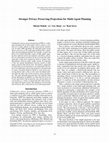 Research paper thumbnail of Stronger Privacy Preserving Projections for Multi-Agent Planning