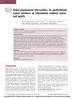 Research paper thumbnail of Online psychosocial interventions for posttreatment cancer survivors: an international evidence review and update